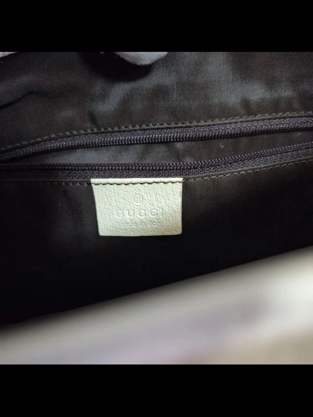 Gucci Neutral Beige and Cream Shoulder Bag with Front Buckle